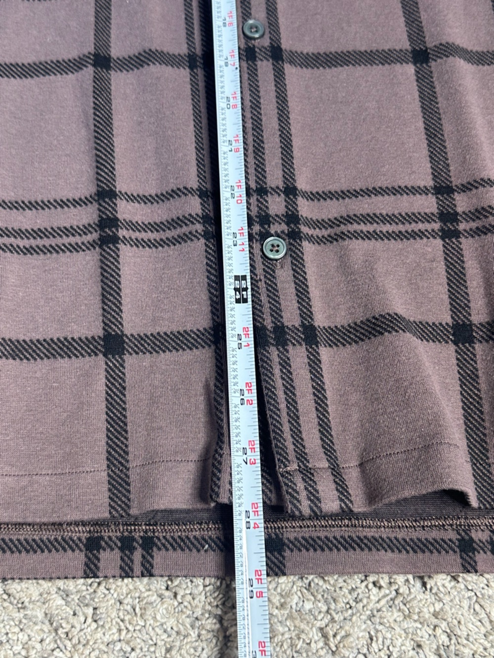 Vuori Seaview Plaid Button Down Shirt XL Huckleberry brown flannel long sleeve - Picture 10 of 12